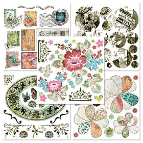 Out Of Print Rub-On Book 5 Sheets 4.75"X4.75"-