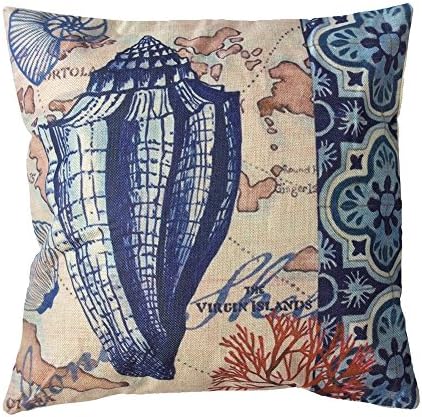 Sunlightsell Stylish Simplicity Mediterranean style Cotton Linen Square Decorative Fashion Throw Pillow Case Cushion Cover (B5)