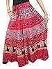 Peasant Boho Long Skirt Cotton Printed Red Maxi Skirts Womans Gift Idea