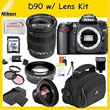 Nikon D90 SLR Digital Camera Kit with Sigma 18-200mm f/3.5-6.3 II DC Lens + Huge SSE Lens Accessory Package
