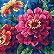 Dimensions Needlepoint, Zinnias