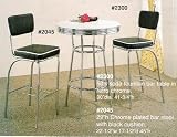 All new item 3 pc retro chrome plated bar table set with 2 stools