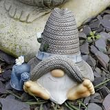 from Gardens2You Unusual Mr Summer Hat Garden Gnome Ornament In Resin