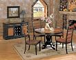 5pc Longoria Country Style Round Wood Dining Table & Chair Set