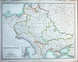 1914 GEOGRAPHY MAPS RUSSIA PLAN ODESSA CRIMEA POLAND