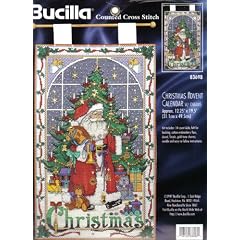 Christmas Advent Calendar w/ Charms (Bucilla Counted Cross Stitch, 83698)