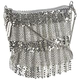 Whiting & Davis Contrasting Ruffles Clutch