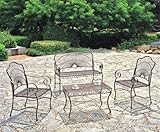 4 Piece Outdoor Furniture Set (Hammered Bronze) (36.5"H x 41.25"W x 22.75"D ....