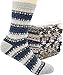 Mens Boy's Assorted Color Socks Winter Fall Warm Thick Cotton Crew Socks 5-Pack, Multi Color