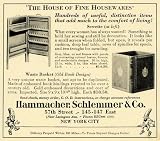 1929 Ad Hammacher Schlemmer Home Sewing Sewett Screen Waste Garbage Basket Can - Original Print Ad