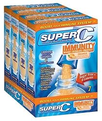 Super C Immunity - Vitamin & Mineral Drink Mix, Orange, 7-Count (pack of 4)