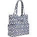 Vera Bradley Women's Cotton Pleated Tote Bag, Cobalt Tile, One Size