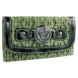 Women's Eternity Sage Jacquard Slim Clutch by Guess