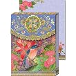 Asian Floral Bird Decorated Magnetic closure mini notepad