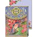 Asian Floral Bird Decorated Magnetic closure mini notepad