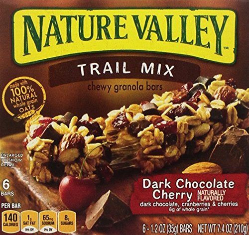 Nature Valley Trail Mix Chewy Granola Bars Dark Chocolate Cherry , 7.4 OZ (Pack of 12)
