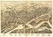 Bird's eye view of Brantford, province Ontario, Canada 1875. Drawn by H. Brosius. Chas. Shober & Co. prop's Chicago Lith. Co., large historic panoramic map reprint measured in inches 51x36