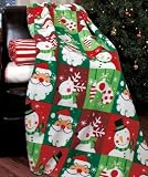Set Of Three Winter Fleece Throws - Christmas