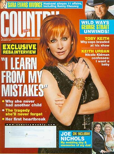 Country Weekly October 8 2007 - Reba McEntire, George Strait, Toby Keith, Keith Urban, Joe Nichols