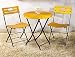 Matchless Bistro Garden Set Of 1 Table And 2 Chair (Yellow) RS.9999.00