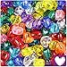 BeadTin Transparent Multi 12mm Heart Pony Beads (250pcs)