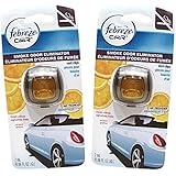 Febreze Car Vent Clips Air Freshener Smoke Odor Eliminator, Citrus Scent 2 Pack