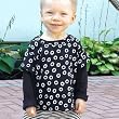 Sckoon Organic Cotton Baby Wa_-Tee - Black 1-2Yr