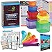 easylifebasics All in ONE Portion Control Containers (7 Piece) Kit with 5 Measuring Spoons and
