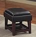 Kitchen & Housewares : Black Vinyl Stool End Table Ottoman w/Flip Top Seat