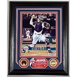 Joe Mauer Autographed Photo Mint w/ Authentic Infield Dirt Coin