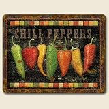 Large Cutting Board ~ Cantina Peppers ~ made of tempered glass ~ code 045