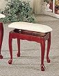 Queen Anne Style Cherry Finish Storage Bench/Stool