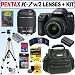 Pentax K-7 14.6 MP Digital SLR Camera with Pentax DA 18-55mm f/3.5-5.6 AL Weather Resistant Zoom Lens and Pentax DA 50-200mm f/4-5.6 ED Weather Resistant Zoom Lens + 16GB Deluxe Accessory Kit