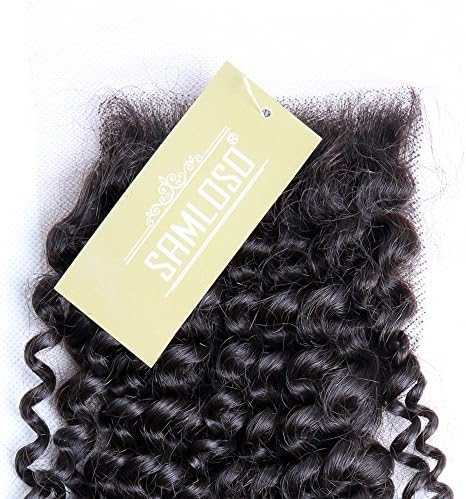 4x4inch Bleached Knots Closure, Curly Lace Top Closure By Samloso® Hair