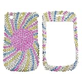 For Blackberry Curve 8520 Bling Hard Case Sun Swirl Gem
