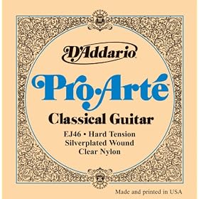 D'Addario Pro-Arte Strings Set,  Clear/Silver Hard