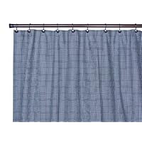 Logan Gingham Check Print Bathroom Shower Curtain, Black