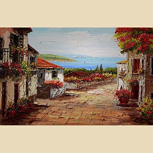 Knife Painting Collect Unframed Painting on Canvas Palette Knife Before Sunset 12x18 in/30x45cm