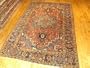 Handmade Antique Iranian Heriz Rug 7'4"x10'8"