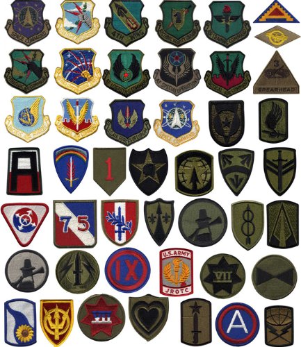 VINTAGE Army & Navy Military Patches (Subdued & Regular)