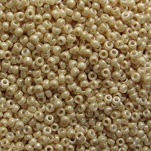 Miyuki Glass Rocailles Seed Beads - 250 Gram Package (Light Caramel Ceylon - 593)