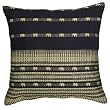 Handmade Silk Cushion Cover/Pillow Sham With Gold Elephant Design (Thailand)
