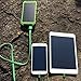 Solar Charger Eco-daily with 10000mah Dual USB Solar Charger Waterproof Solar Power Bank / Backup Battery Charger for Android Cell Phone, Solar Power Bank for Iphone 6 Ipad Green