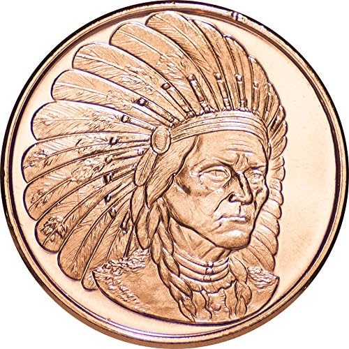 American Indian Series Sitting Bull 1 oz .999 Copper Round