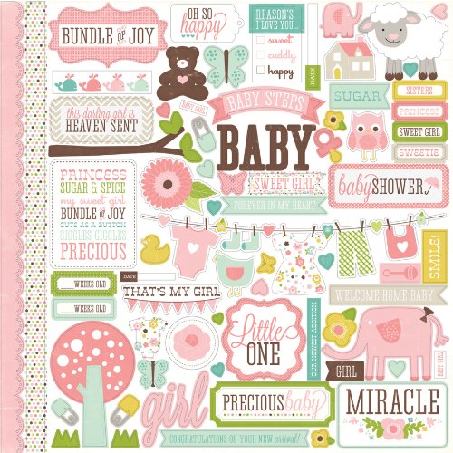 Bundle Of Joy Girl Cardstock Stickers 12″X12″-Element