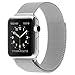 Teslasz BIS00301 38 mm Stainless Steel Milanese Loop Strap Magnetic Buckle Wrist Band for Apple iWatch - Silver