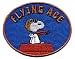 Snoopy pilot flying ace goggles scarf sitting on red dog house Embroidered Peanuts Iron On / Sew On Patch