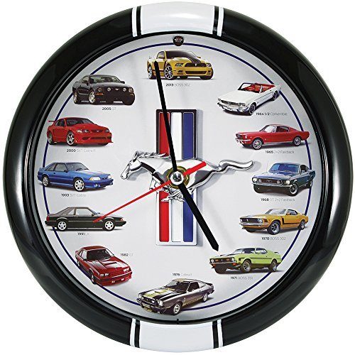 NEW History Of The Ford Mustang Classic Cars 8 Sound Clock Desk Or Wall