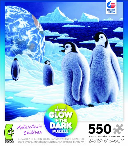 Schimmel Glow in The Dark Antarctica's Children 550 Piece Jigsaw Puzzle
