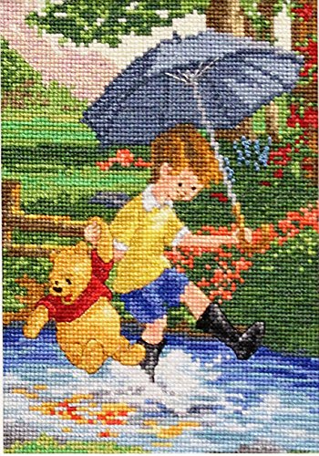 MCG-Textiles-52562-Christopher-Robin-and-Pooh-Vignette-Disney-Dreams-Collection-Counted-Cross-Stitch-Kit-5-by-